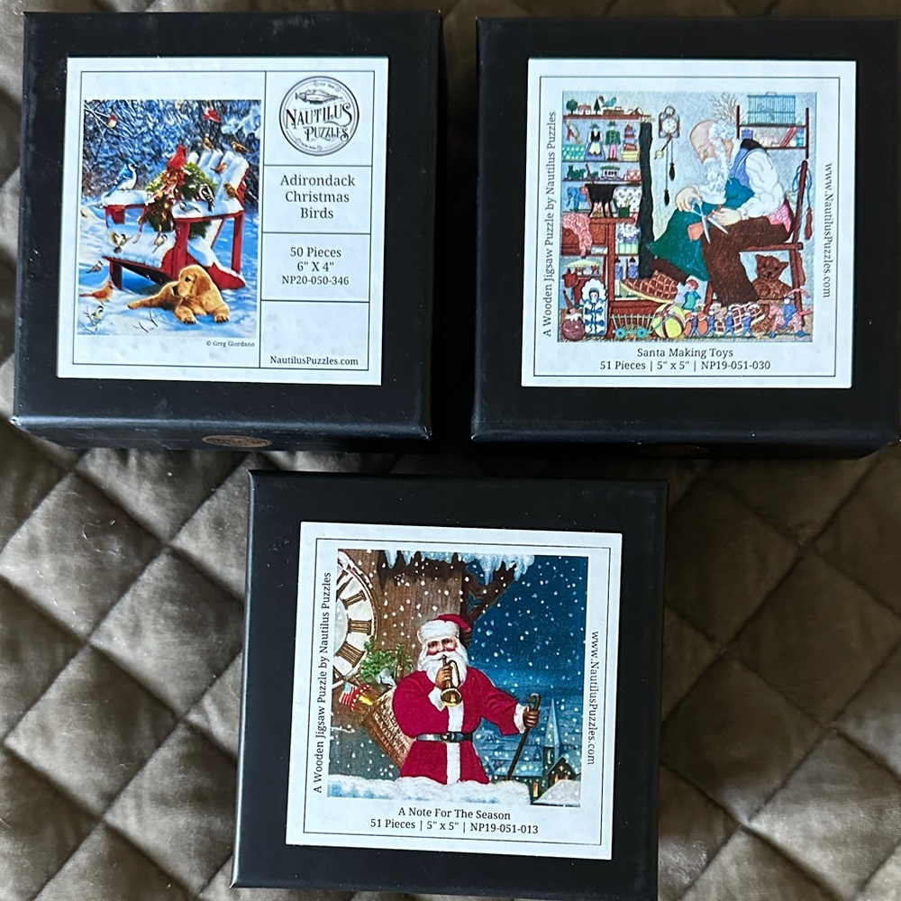 Nautilus Holiday Wooden Jigsaw Set - Christmas Theme